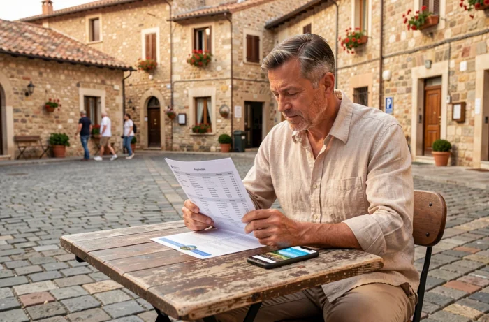 Voyageur consultant son itinéraire dans une place historique européenne, actualités et tendances du tourisme